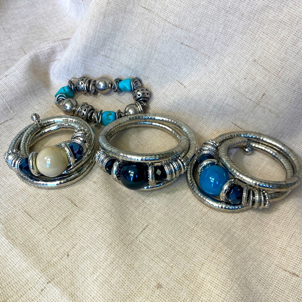 Set of Four Bracelets or Arm Cuffs (worn on upper arm with sleeveless top)